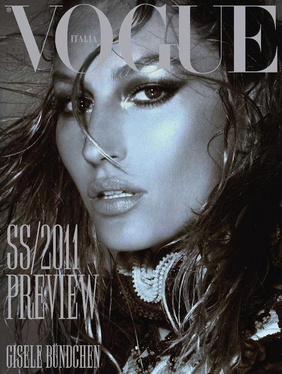 Steven Meisel goes grey and close up for the latest cover of Vogue Italia
