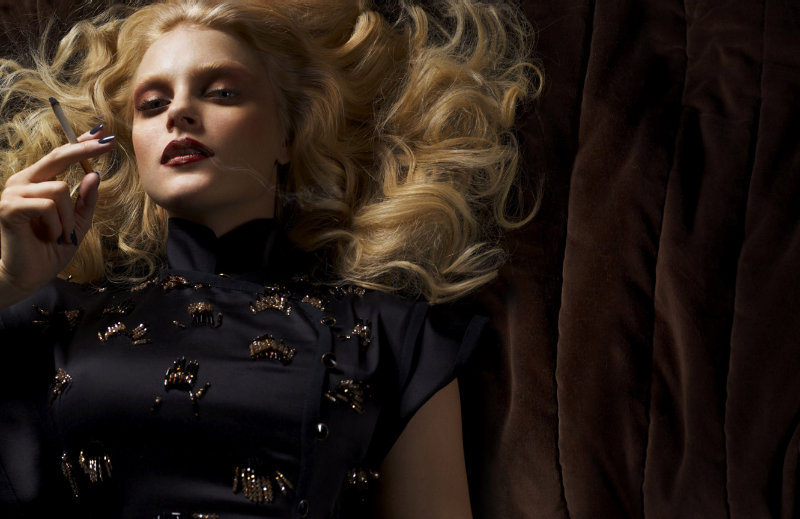 Jessica Stam dons stunning 70 s looks at Wonderland February March 2011 