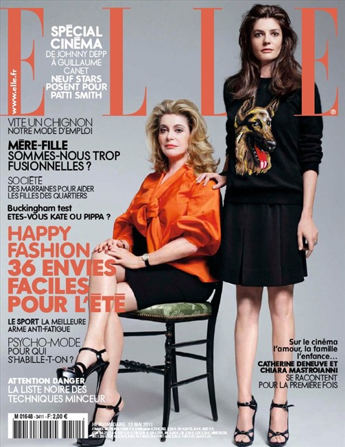 Catherine Deneuve Chiara Mastroianni for Elle France 3411 May 13th 2011