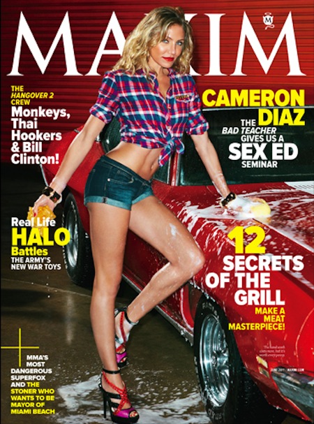 cameron diaz cosmopolitan cover 2011. Cameron Diaz sporting plaid