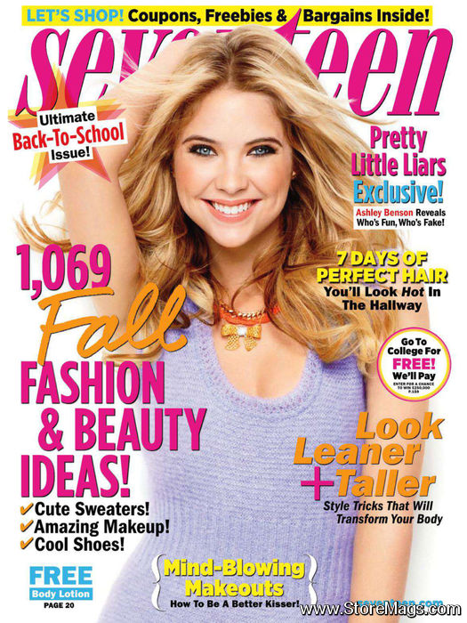 Pretty Little Liars' Ashley Benson is featured on the September cover of