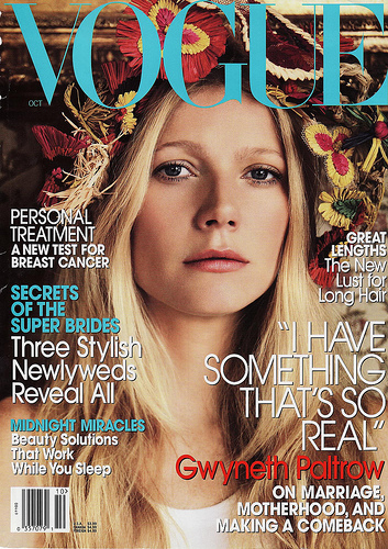 The image kinda reminds you of Gwyneth Paltrow's cover back in October 2005