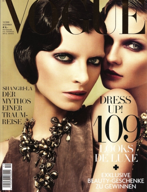 Vogue Germany December 2009 Cover | Luca Gadjus & Karolin Wolter by Alexi Lubormirski